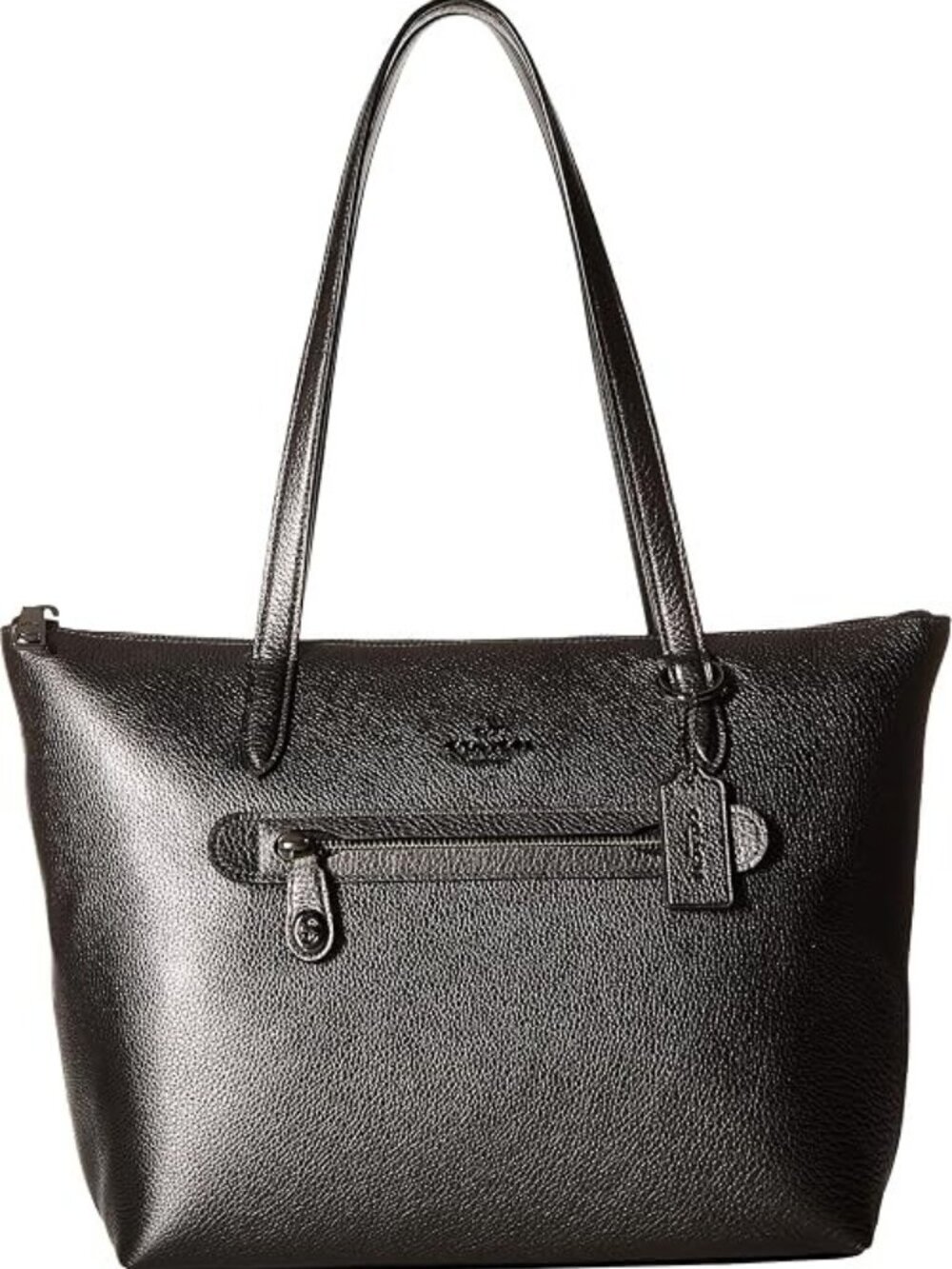 Euc Coach Taylor Metalllic Leather Shoulder Bag Purse